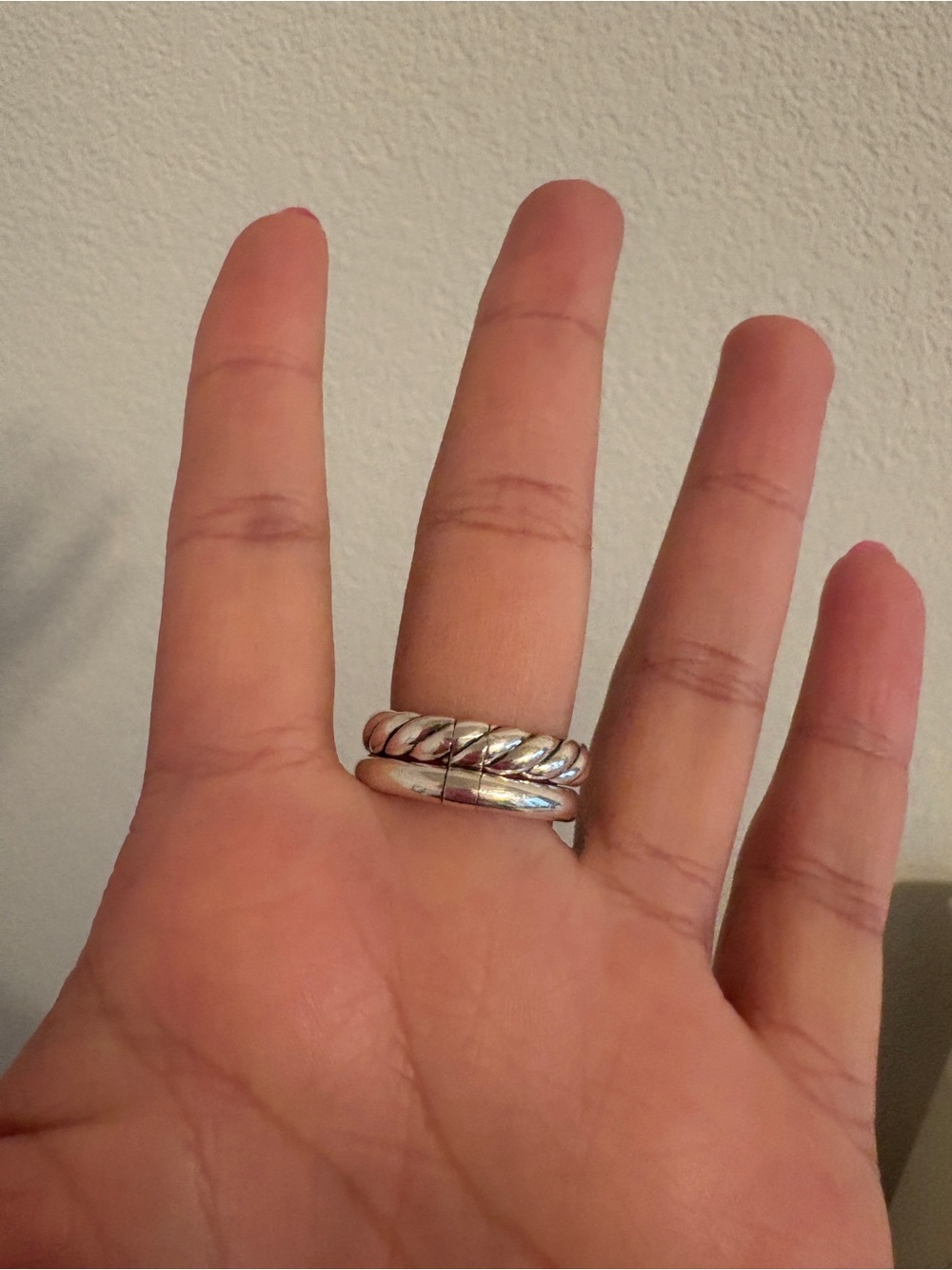 David Yurman Two Row Ring Sterling Silver - Picture 2 of 8